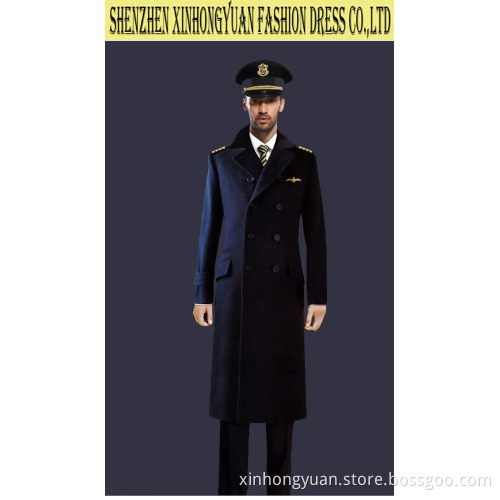 custom warm security overcoat in surity guard uniform